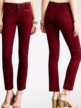 Anthropologie Cartonnier Charlie Textured Ankle Pants, size 4